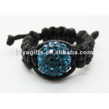 Amour cadeau mode style shamballa cristal tissé anneau mode style shamballa cristal tissé anneau